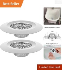 Durable Anti-Clog Hair Catcher - 2PCS Stainless Steel Drain Strainer, 1.22 Size