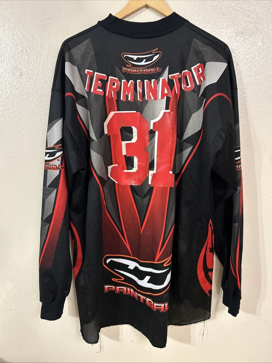 OG JT SPORT PAINTBALL JERSEY Size XL - Terminator Red Black | eBay