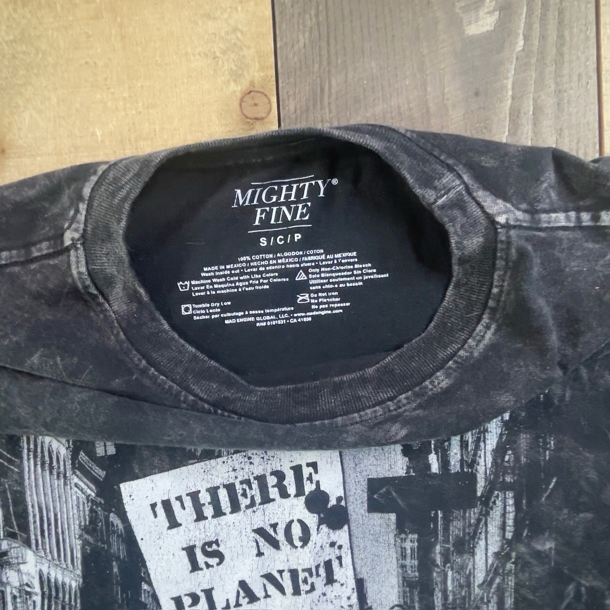Mighty Fine Small Graphic Tee There is No Planet B Cut-Off Tee Climate Activist View 2