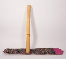 Vintage Rarit&auml;t alte Bambusfl&ouml;te Fl&ouml;te ca. 52,5 cm mit Transporttasche Asiatika