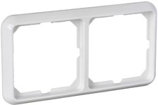 Elso 204204 Rahmen 2-fach Duroplast, Fashion, reinweiß