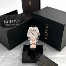 Bulova 98P207 Surveyor Women's Quartz Diamond Accent Silver and Gold Watch 31mm