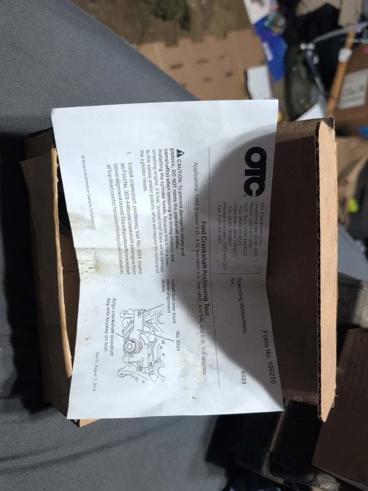 OTC 6024 Crankshaft Positioning Tool for Ford Black - Image 4 of 4