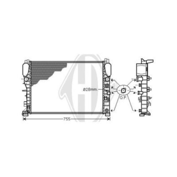 Diederichs WasserküHler MotorküHler FüR Mercedes-Benz E-Klasse W211 S211 C219-image