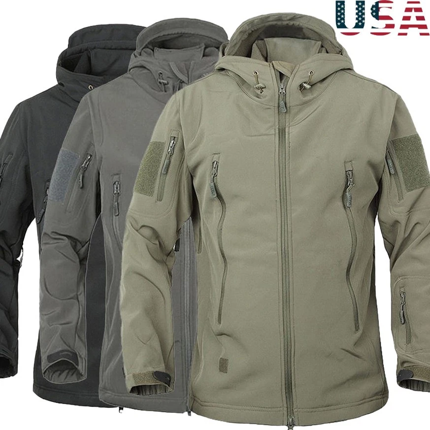 Tactical Jacket Mens Waterproof Military Soft Shell Work Windbreaker Jacket Coat
Opens in a new wind