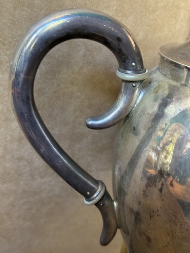 Antique Ca1810 Napoleonic Era French Empire Silver Teapot Bacchus Egyptian 756g - Picture 7 of 17