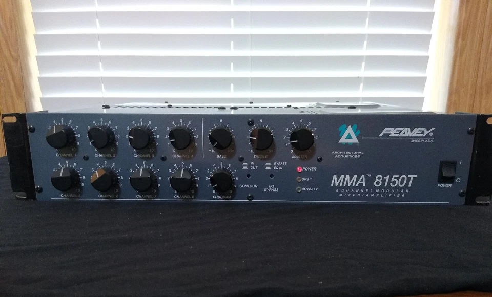 Peavey Architechtural Acoustics Model MMA 8150T 8 Channel Modular Mixeramplifier - Image 3 of 4