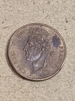 MONNAIE 5 CENTIMES CHARLES X COLONIES FR 1825 - Photo 1/2