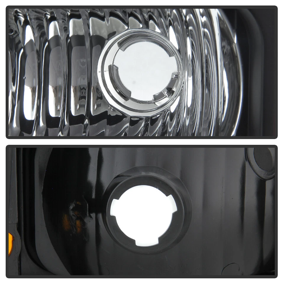 Juego de luces de estacionamiento de señal de esquina negras para parachoques Chevy Silverado 2003-2006 Foto 3 de 4