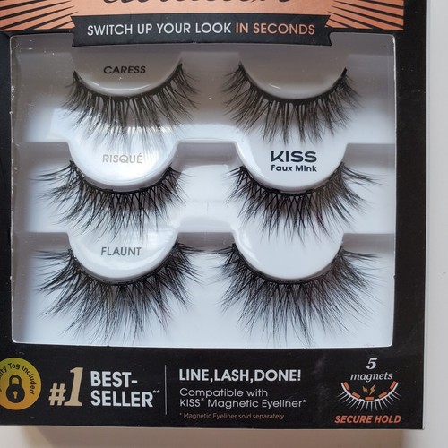 Kiss Magnetic Curation Falsche Wimpern 3 Paar Wimpern Caress Risque Flaunt - Bild 3 von 5