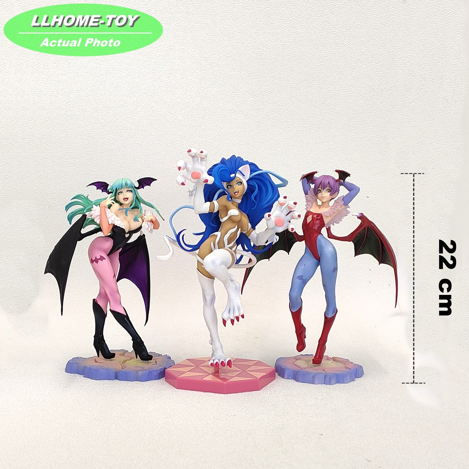 Juego Personaje Felicia Morrigan Aensland Lilith Chica Caliente 3 Piezas Figura Juguete Regalo