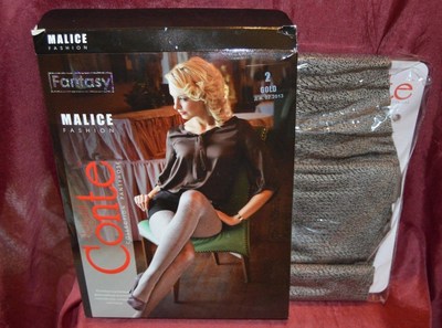 Elegant Conte Pantyhose Fantasy Malice Gold Size 2=Medium Sheer to waist