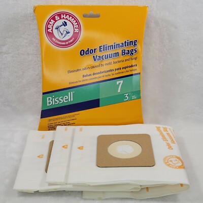 NEW Arm & Hammer Bissell 7 Odor Eliminating Vacuum Bags 3 Pack 
