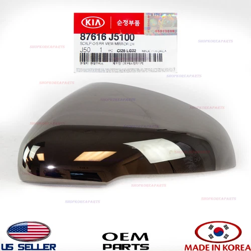 Genuine Mirror Cover Cap Dark Chrome LEFT Driver side ⭐OEM⭐ KIA STINGER 18-23