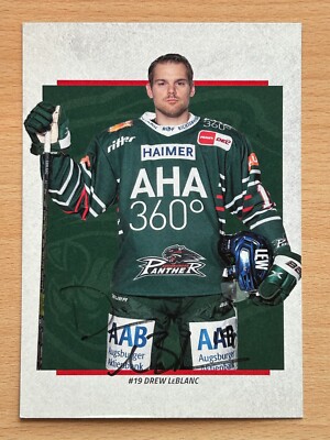 Drew LeBlanc - Augsburger Panther - Autogrammkarte original signiert - S10169
