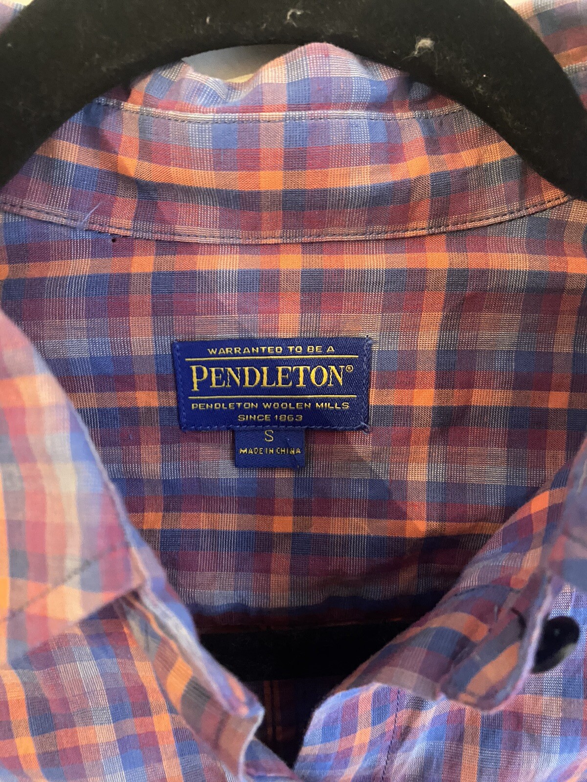 Pendleton Button Down Plaid Men’s Small - image 2