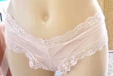 Victorias secret Rare Vintage L Satin cheeky panty liquid shine Baby Pink