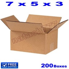 200 - 7x5x3 Cardboard Boxes 32ECT Mailing Packing Shipping Corrugated Carton
