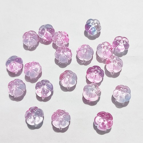 100pcs Glass Flat Pumpkin 8x10mm Jewelry Accessories Crystal Loose Beads - Picture 50 of 55
