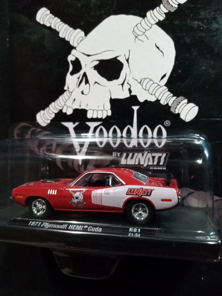 2022 M2 MACHINES 1971 PLYMOUTH HEMI CUDA VOODOO LUNATI AUTO DRIVERS R81 21-54 - Image 3 of 4