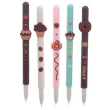 Cake Biscuit Scented Novelty Pen - 5 Colours Gift School Office NEW