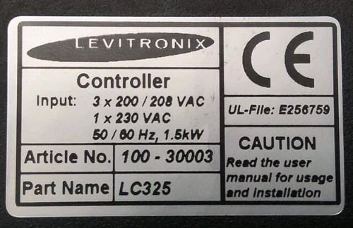 Levitronix Pump Controller P/N LC325 Article No. 100-30003