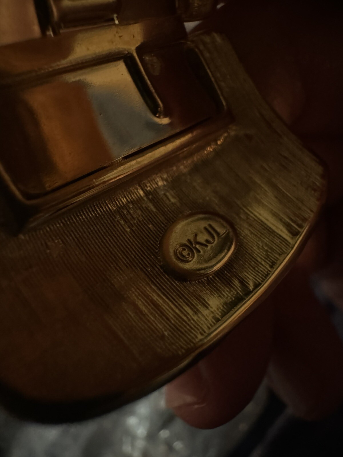 Vtg KJL Kenneth Lane Gold Cuff Bracelet - image 5