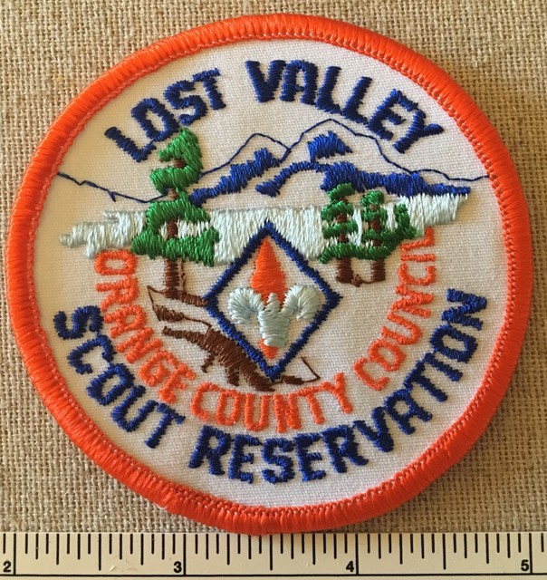 Vintage 1970s LOST VALLEY SCOUT RESERVATION Camp PATCH Orange County