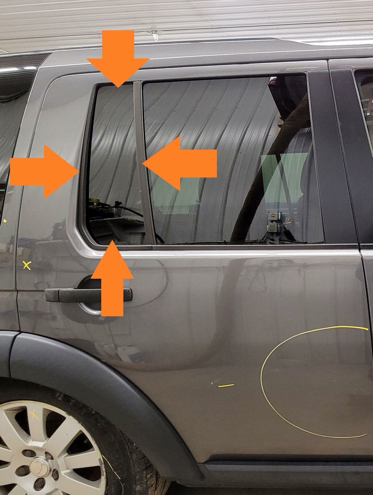 2005 LAND ROVER LR3 PRIVACY TINT REAR VENT PASSENGER SIDE GLASS WINDOW ...