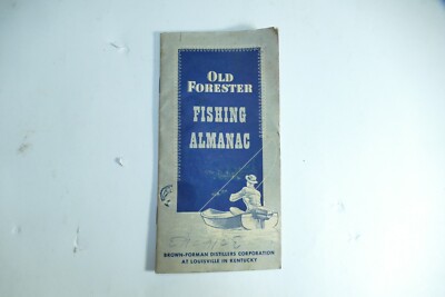 Vintage 1956-57 Old Forester Fishing Almanac 27 Page Booklet KY Bourbon Whiskey 
