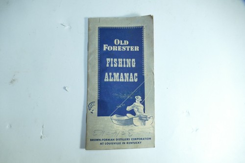Vintage 1956-57 Old Forester Fishing Almanac 27 Page Booklet KY Bourbon Whiskey 