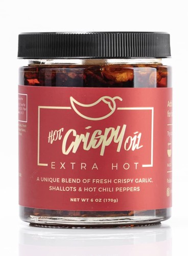 Hot Crispy Oil- Fried garlic, shallots, chili peppers and spices, Hot Sauce