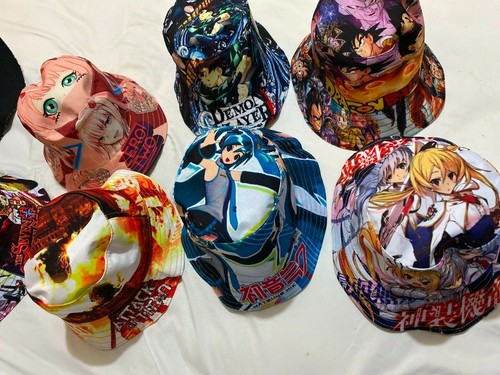 Bucket Summer Hat Anime Printed unisex 