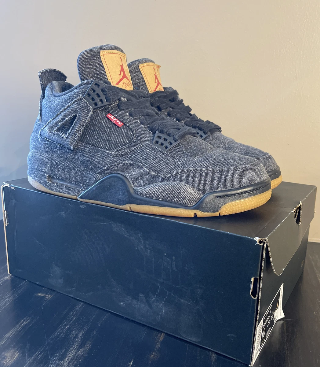 Size 10 - Jordan 4 Retro x Levi's Black Denim 2018