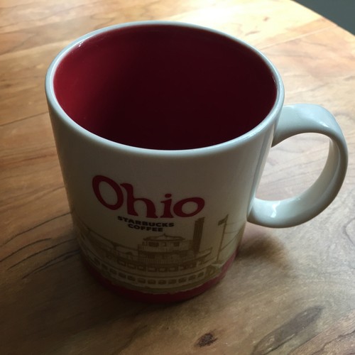 Starbucks Coffee Mug Cup Global Icon Collection - Ohio 2012 16 Fl Oz - Red Inter - Picture 5 of 6
