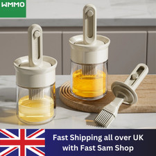 Pastry Brushes Oil Bottle Dispenser w/Brush Heat Resistant Oil Brush for Cooking