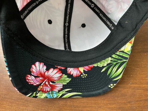 ALOHA Embroidered Floral Tropical Baseball Hat Cap Black Pink Green Blue Hawaii - Picture 11 of 15