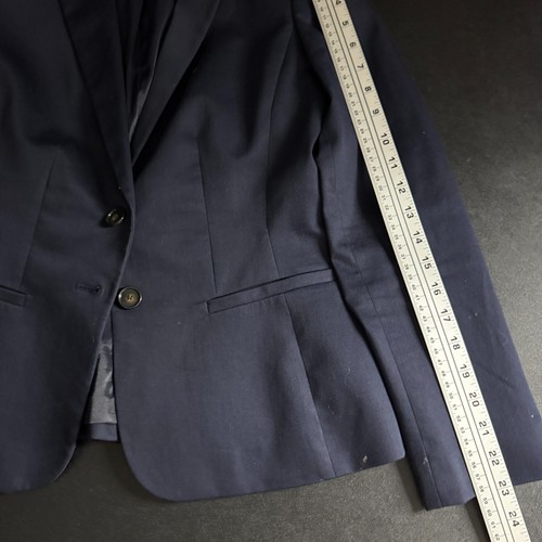 Ann Taylor Petite 10P Women's Blue Wool Two-Piece Suit 32W Pants Solid - Picture 4 of 10
