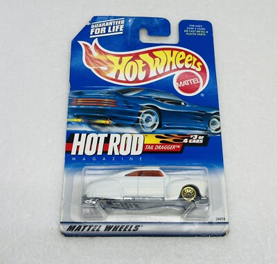 2000 HOT WHEELS HOT ROD MAGAZINE TAIL DRAGGER #3 Of 4 Cars #007 Mattel 00
