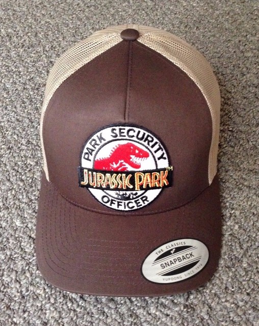 Jurassic Park Hat Security Officer SnapBack Trucker Handcrafted Mesh