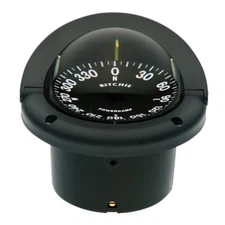 Ritchie Marine HF-742 Helmsman Flush Mount Boat Compass Black Night Illuminated
