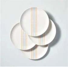 Hearth & Hand with Magnolia 9" Casual Stripe Salad Plates 4-Pack