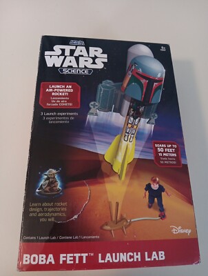 Uncle Milton Star Wars Science Boba Fett Launch Lab Air Powered Rocket w/ Box