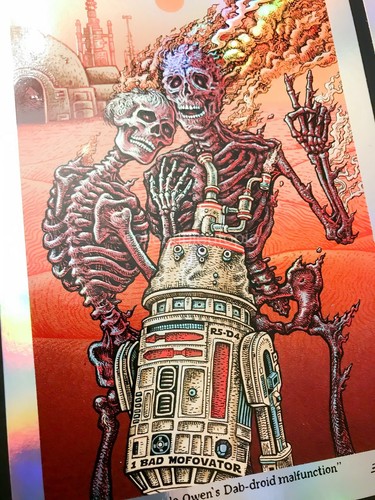 EMEK Stoned Wars Series 3 Blue Bong Foil Variant S/N #/40 Art Print Poster Set - Picture 5 of 9