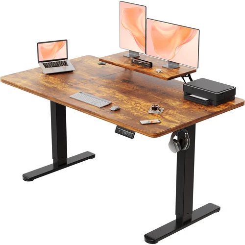 Gunji 120-160 x80cm Höhenverstellbarer Schreibtisch Elektrisch Stehtisch Desktop