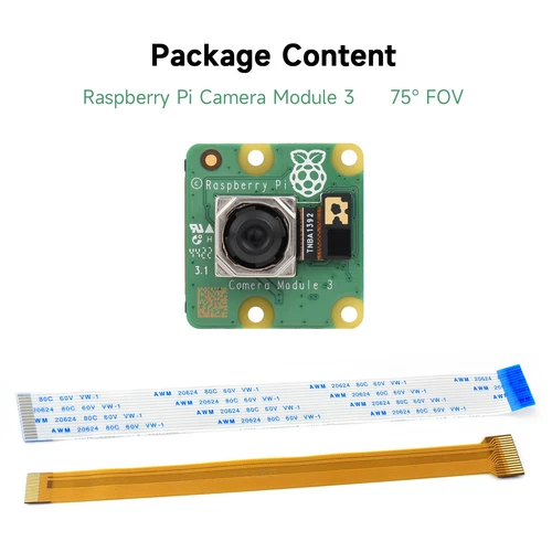 Raspberry Pi Camera Module 3, 12MP high resolution Auto-Focus IMX708 75°/120°FOV