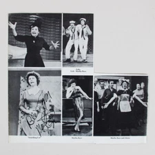 Martha Raye Signed Photo w/ Johnny Ray and Giselle McKenzie - COA JSA