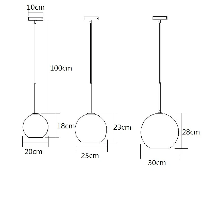 Glass Pendant Light Kitchen Lamp Bedroom Ceiling Lamps Hotel Chandelier Lighting - Image 2 of 3