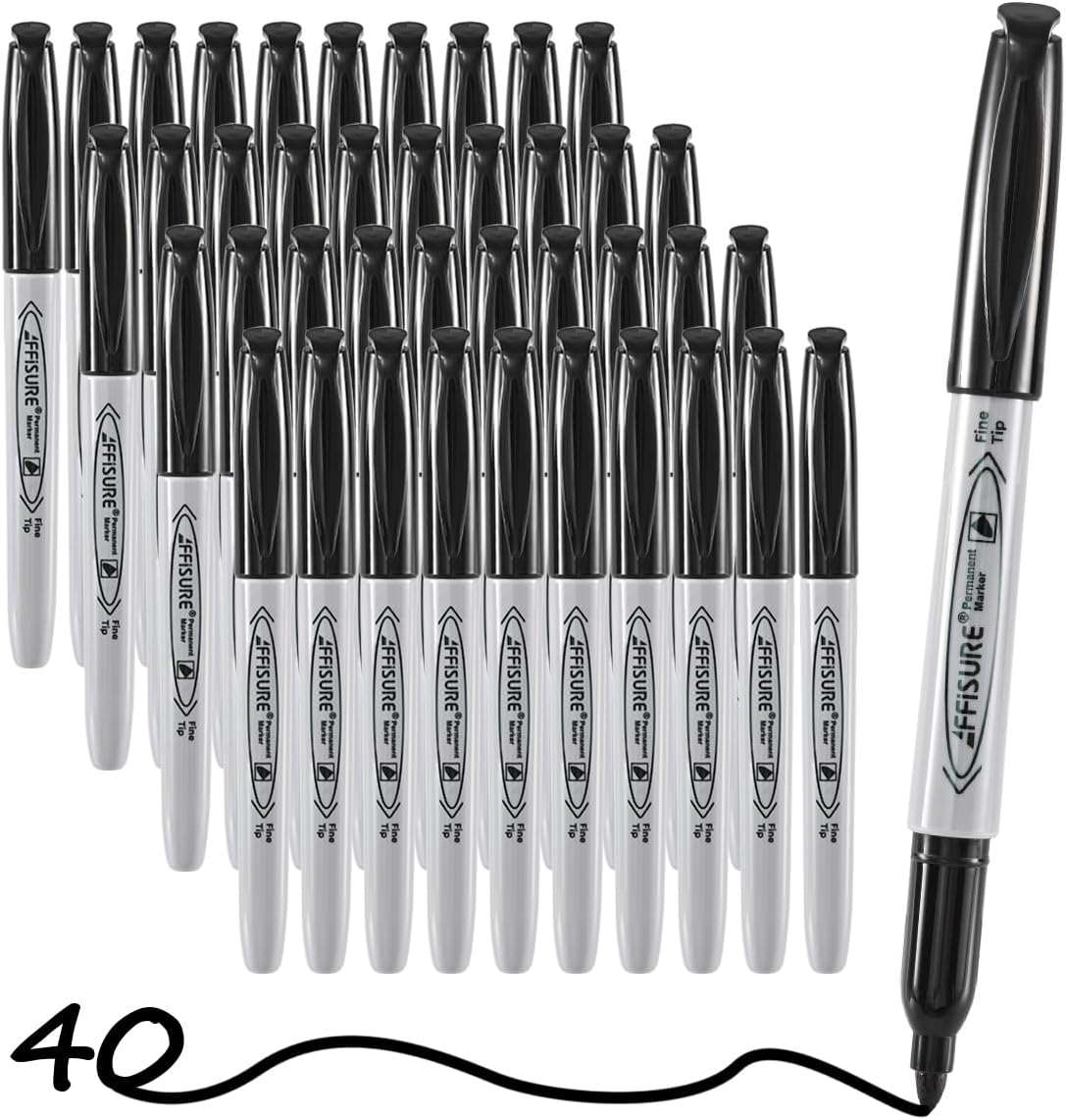 Permanent markers, 40 packs permanent markers bulk, quick drying in one second,