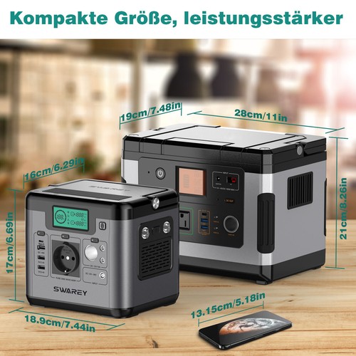 Powerstation 518Wh/240Wh/166Wh Solargenerator Notstromaggregat 100W Solarpanel - Bild 67 von 115